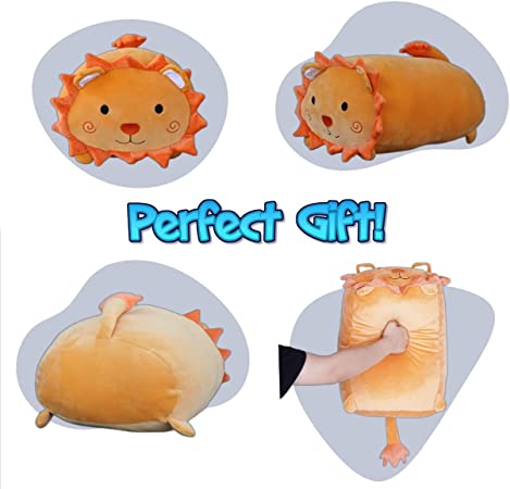 Photo 2 of Altreeak Lion Plush Pillows 18" Body | Kawaii | Super Soft Cute Sleeping and Hugging Pillow | Plush Pillow for Girls Teens Valentine