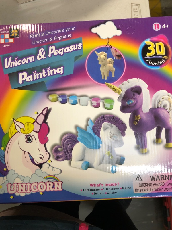 Photo 2 of AMAV Toys Mythical Horses Painting Craft Activity Kit - DIY Make Your Own Winged-Horse Pegasus & Unicorn Paint Using Acrylic Paints