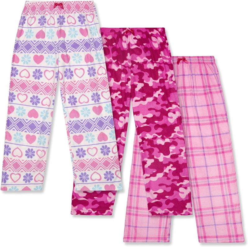 Photo 1 of Mad Dog Girl’s 3 Pack Soft Micro Fleece Fashion Sleepwear Lounge Pajama Pants Stretch Waist
girls M