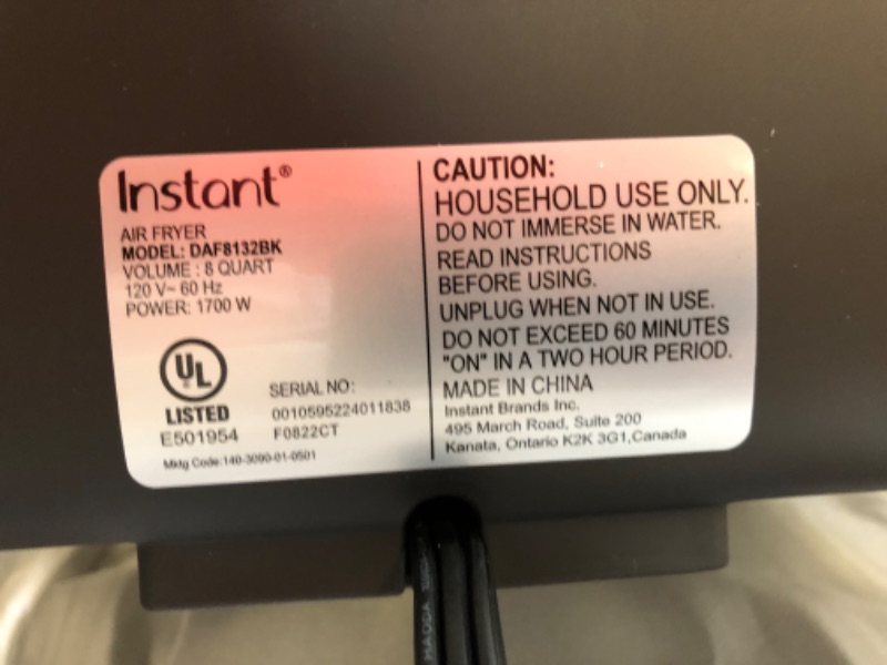 Photo 1 of Instant Vortex Plus XL 8-quart Dual Basket Air Fryer Oven, From the Makers of Instant Pot, 2 Independent Frying Baskets, ClearCook Windows, Dishwasher-Safe Baskets, App with over 100 Recipes
