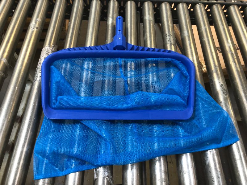 Photo 2 of Angozo Pool Net,Pool Skimmer Net,Upgraded Pool Nets for Cleaning,Pool Leaf Net,Heavy Duty Pool Leaf Rake for Cleaning Swimming Pool with Strong Plastic Frame and Fountain Fine Mesh Bag