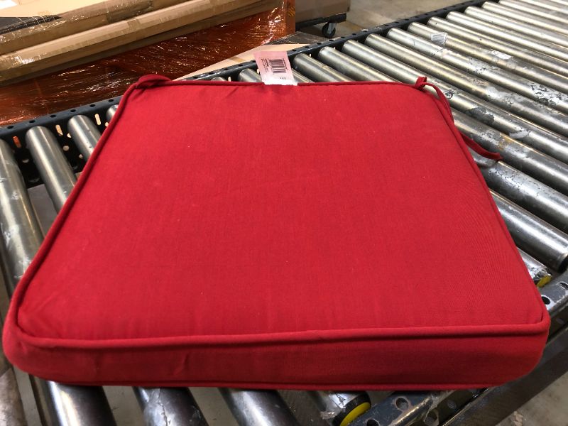 Photo 2 of Arden Selections ProFoam Dining Seat Cushion Cover 20 x 20, Caliente Red 20 x 20 Caliente Red