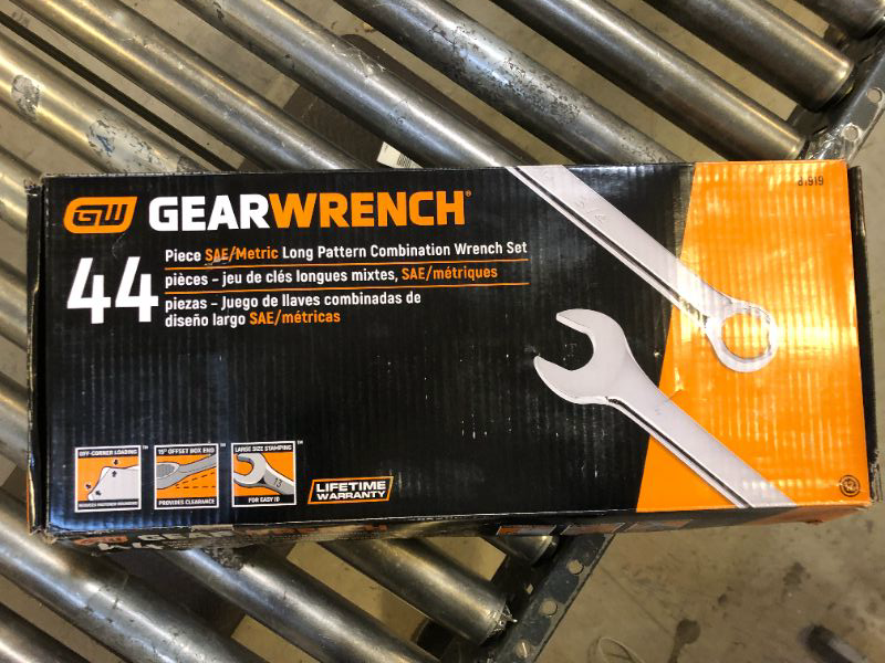 Photo 3 of GEARWRENCH 44 Pc. 12 Pt. Combination Wrench Set, Long Pattern, SAE/Metric - 81919 44 Pc No Storage SAE/Metric