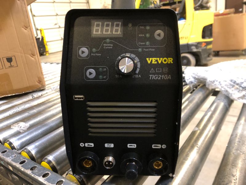 Photo 1 of VEVOR 210Amp TIG Welder, Welder TIG 3 in 1, 110/220V Dual Voltage HF TIG/Stick/Clean Welding Machine w/USB, IGBT Inverter & Torch, Digital Arc Welder 210A USB