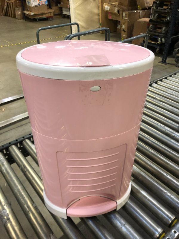 Photo 2 of Dekor Plus Hands-Free Diaper Pail | Soft Pink *** BOX DAMAGE ***