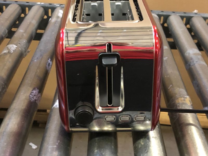 Photo 3 of 2 Slice Toasters, Bonsenkitchen Stainless Steel Wide Slot Bread Toaster with Defrost/Reheat/Cancel Function, 7 Brown Setting, Removable Crumb Tray, Auto Shut Off Kitchen Toaster -Red