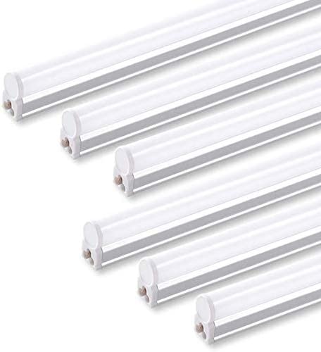 Photo 1 of 6 Pack Barrina LED T5 Integrated Single Fixture, 4FT, 2200lm, 3000K (Warm White), 20W, Utility Shop Light, Ceiling and Under Cabinet Light, ETL Listed, Grow Light with Built-in ON/Off Switch
