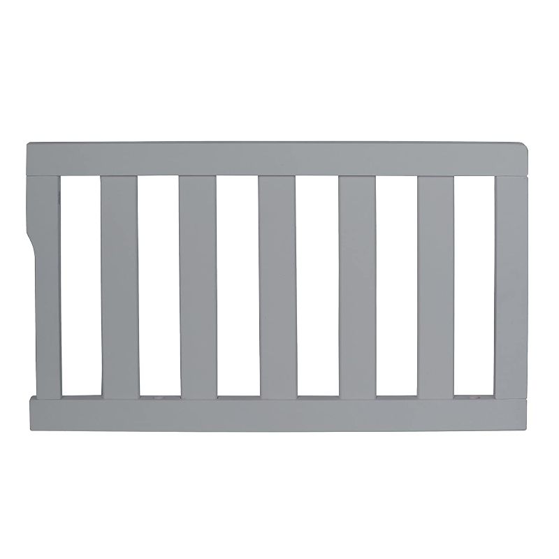 Photo 1 of Dream On Me Universal Convertible Crib Toddler Guard Rail in Cool Grey, Compatible with Select Cribs, Crib to Toddler Bed Conversion, Easily Attachable
