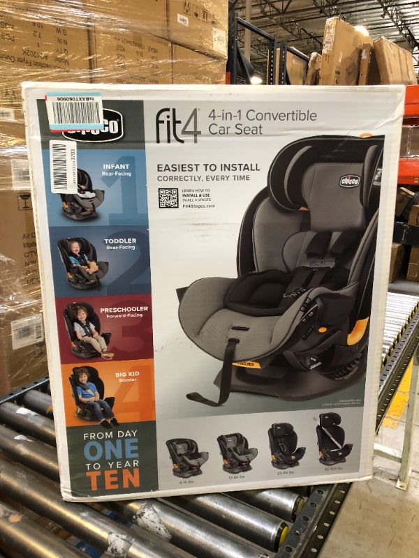 Photo 4 of Chicco Fit4 4-In-1 Convertible Car Seat - Onyx | Black/Grey