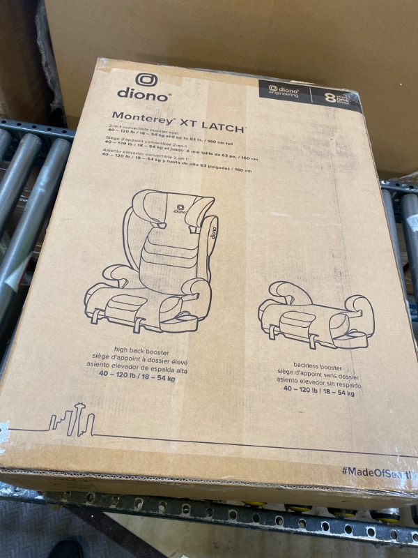 Photo 2 of Diono Monterey XT Latch 2 in 1 High Back Booster Car Seat with Expandable Height & Width, Side Impact Protection, 8 Years 1 Booster, Plum XT Plum