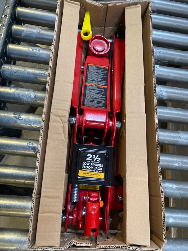 Photo 3 of BIG RED T825051 Torin Hydraulic Low Profile Trolley Service/Floor Jack with Single Piston Quick Lift Pump, 2.5 Ton (5,000 lb) Capacity, Red