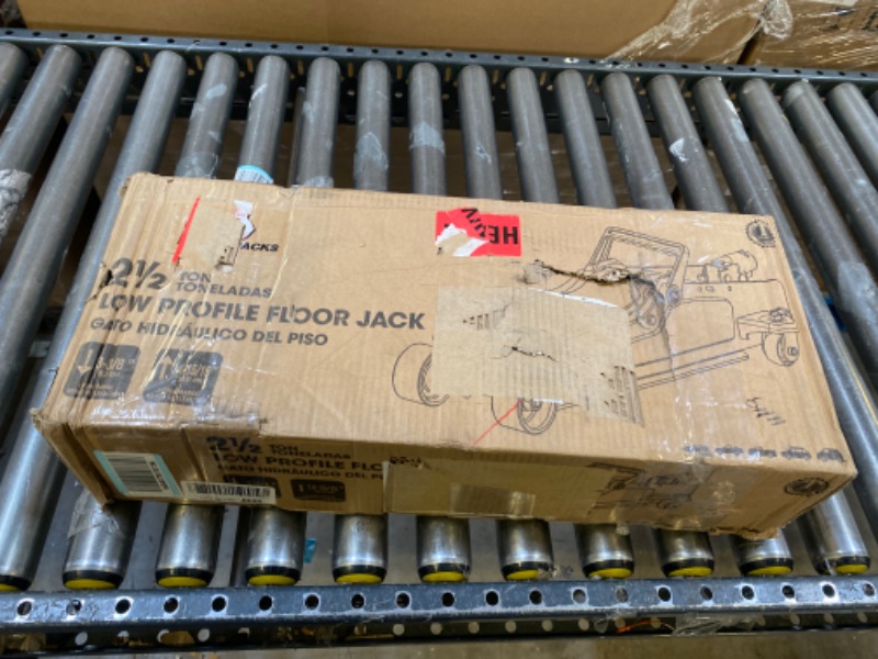 Photo 2 of BIG RED T825051 Torin Hydraulic Low Profile Trolley Service/Floor Jack with Single Piston Quick Lift Pump, 2.5 Ton (5,000 lb) Capacity, Red