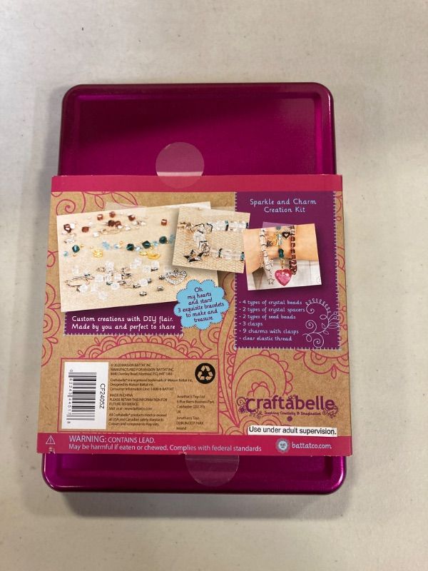 Photo 1 of Craftabelle – Sparkle and Charm Creation Kit – Bracelet Making Kit – 141pc Jewelry Set with Crystal Beads – DIY Jewelry Sets for Kids Aged 8 Years + ( FACTORY SEALED )