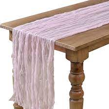 Photo 1 of ALIN Cheesecloth Table Runner, 10FT (10FT)