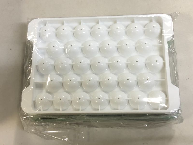 Photo 1 of Round Ice Cube Tray,Ice Ball Maker Mold for Freezer,Mini Circle Ice Cube Tray Making 1.2in X 66PCS Sphere Ice Chilling Cocktail Whiskey Tea & Coffee (green+white)