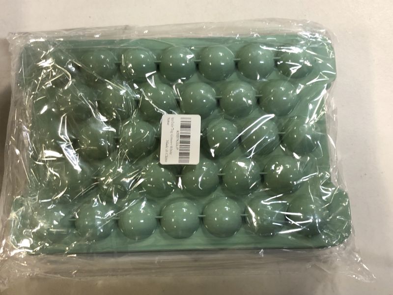 Photo 1 of Round Ice Cube Tray,Ice Ball Maker Mold for Freezer,Mini Circle Ice Cube Tray Making 1.2in X 66PCS Sphere Ice Chilling Cocktail Whiskey Tea & Coffee (green+white)