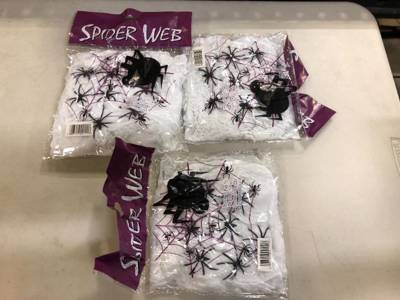 Photo 1 of 3Pack Spider Web, 200 Square Ft, Halloween Decorations, Spider Webs 