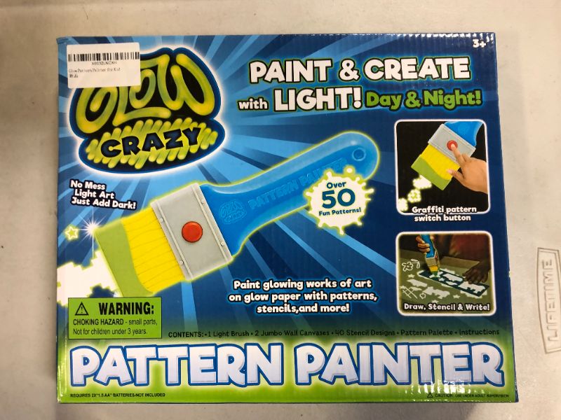 Photo 2 of Glow Pattern Painter Drawing Board Luminous Graffiti Glow in The Dark Draw Copy Write Paint Toy Gift for Kids.