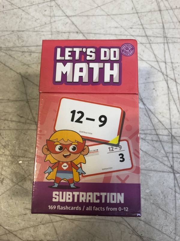 Photo 2 of  S.T.O.R.M. Subtraction Flash Cards for School Grade Math Flash Cards | Subtraction Activity | Math Games for Kids