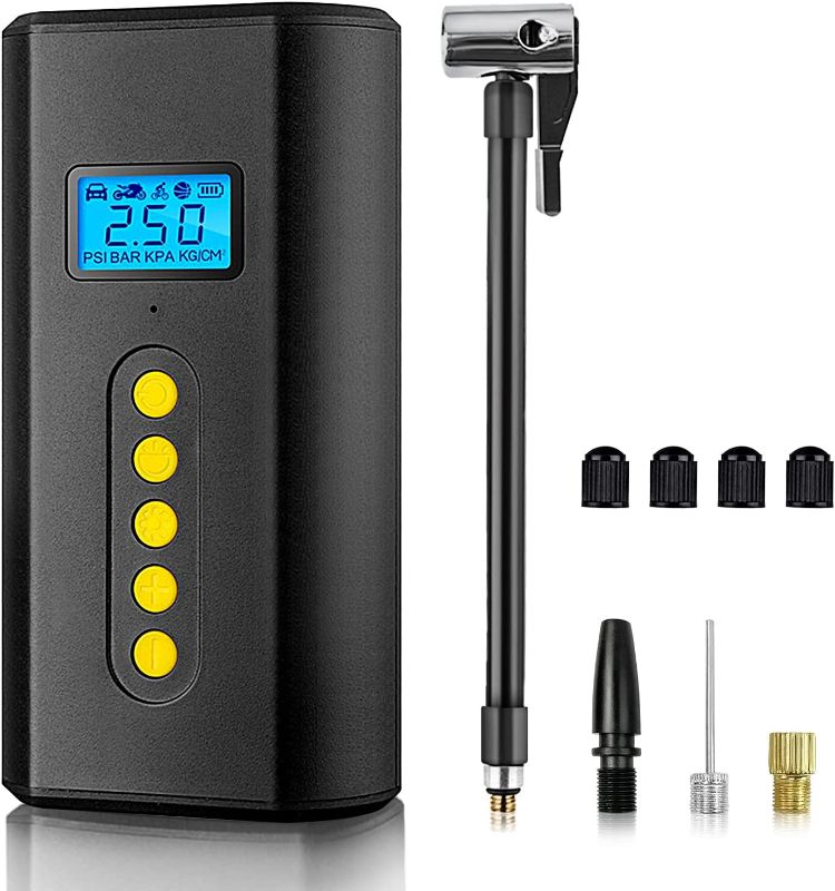 Photo 1 of AIPULL Tire Inflator Air Compressor -150PSI 35L/Min Electric Auto Tire Pump with Digital Display, LED Lighting, SOS Emergency Mode, for Car Tires, Balls, Air Beds, Other Inflatable Equipment (Black)
