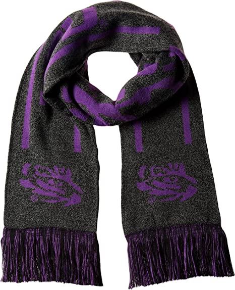 Photo 1 of FOCO NCAA unisex Charcoal Gray Scarf- LSU TIGERS