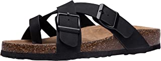 Photo 1 of Jeossy Women's Slides Sandals Cork Footbed Sandals Buckle Band Sandals Comfy Arch Support Sandals Slip On Outdoor Shoes 7