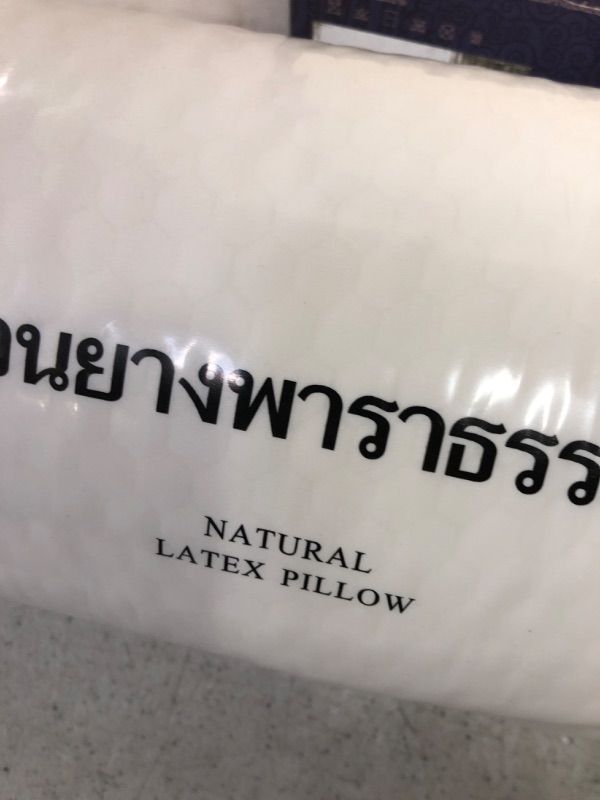 Photo 3 of 100% Talalay Latex Pillow, Latex Pillow for Sleeping (Queen Size), Bed Pillow for Back, Side and Stomach Sleepers, Helps Relieve Shoulder and Neck Pain [Breathability][High Elasticity]+++ FIRMNESS / SOFTNESS UNKNOWN +++