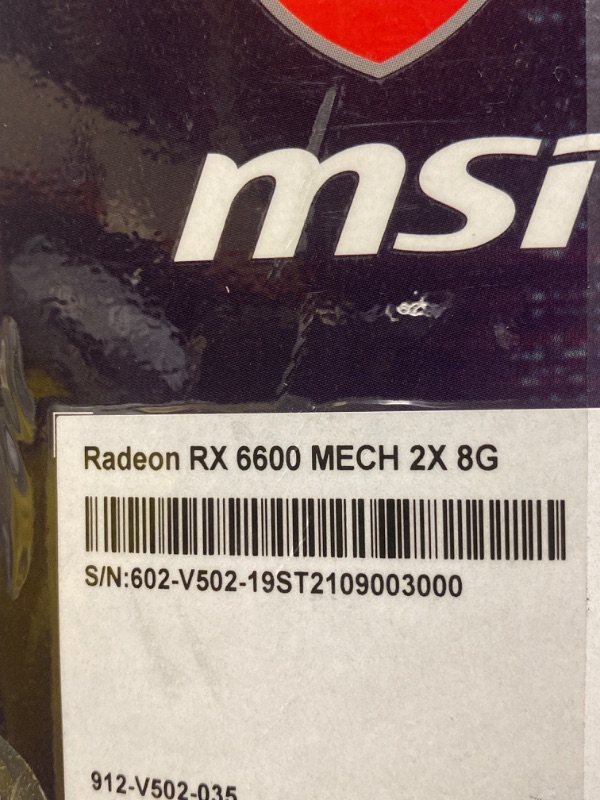 Photo 3 of MSI Radeon RX6600 MECH 2X 8G GDDR6 Graphics Card 