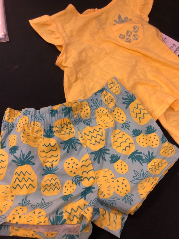 Photo 2 of Baby Girls' Pineapple Top & Bottom Set - Just One You made by carter's Gold 18M