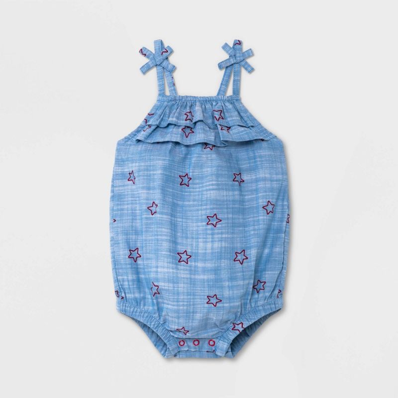 Photo 1 of Baby Girls' Star Chambray Romper - Cat & Jack™
Size: 0-3M
