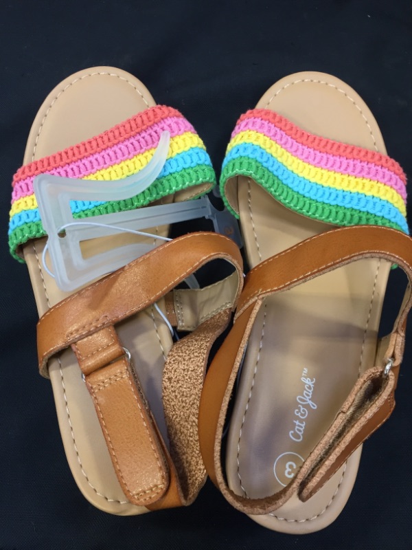 Photo 2 of Girls Ariana Rainbow Pattern Wedge Sandals -SIZE 3