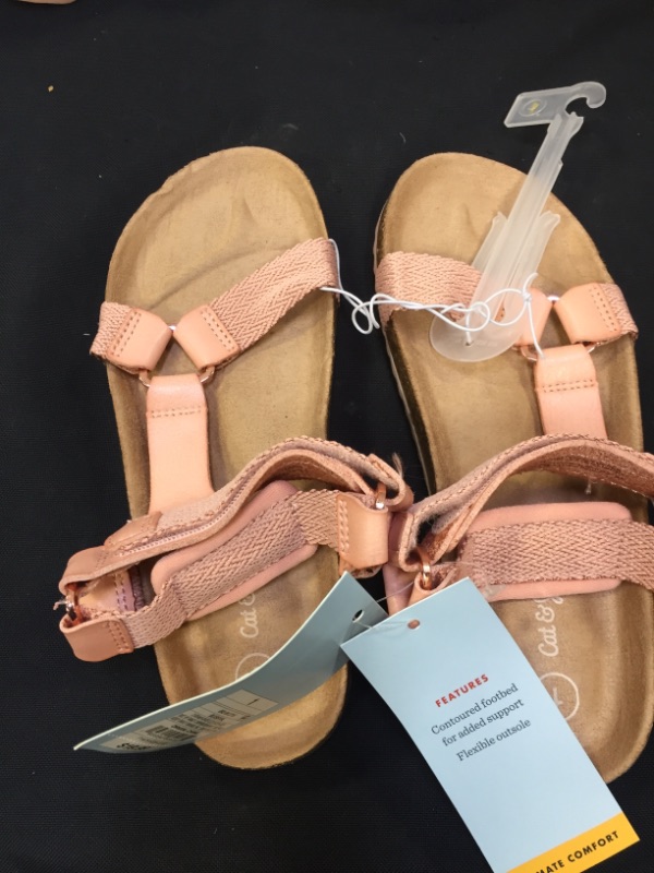 Photo 2 of Girls' Val Footbed Sandals - Cat & Jack Blush 1