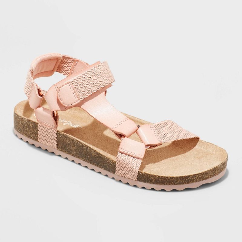 Photo 1 of Girls' Val Footbed Sandals - Cat & Jack Blush SIZE 5