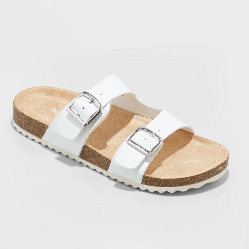 Photo 1 of BIG Kids' Drew Slip-on Footbed Sandals - Cat & Jack White 1