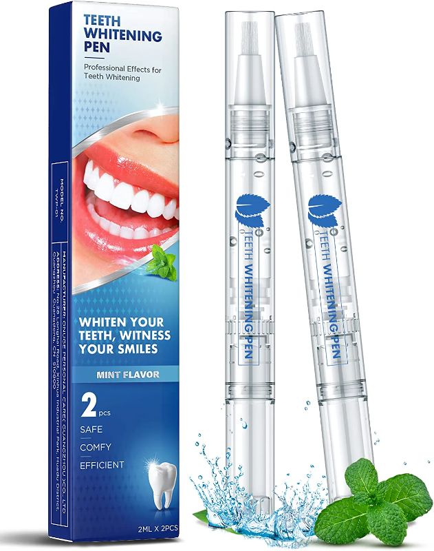 View 1 of SANHE Teeth Whitening Pen for Sensitive Teeth, Safe & Effective, Painless Treatments for Tooth Whitening, Easy to Use, Fast Whitening, Travel-Friendly, Mint Flavor, 2 Pack