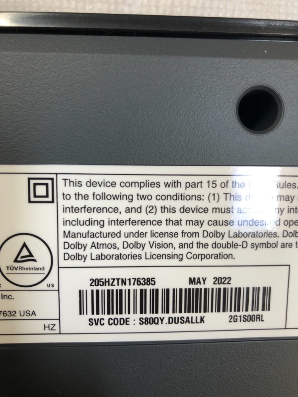 Photo 3 of LG S80QY 3.1.3ch Sound bar with Center Up-Firing, Dolby Atmos DTS:X, Works with Airplay2, Spotify HiFi, Alexa, High-Res Audio, IMAX Enhanced, Synergy with LG TV, Meridian, HDMI eARC, 4K Pass Thru S80QY Soundbar Only