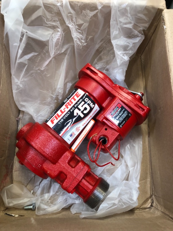 Photo 3 of Fill-Rite FR611HAS 115V 15 GPM Fuel Transfer Pump w/Premium Mechanical Meter Package (Gallons), Red FR611HAS w/Mechanical Meter Package