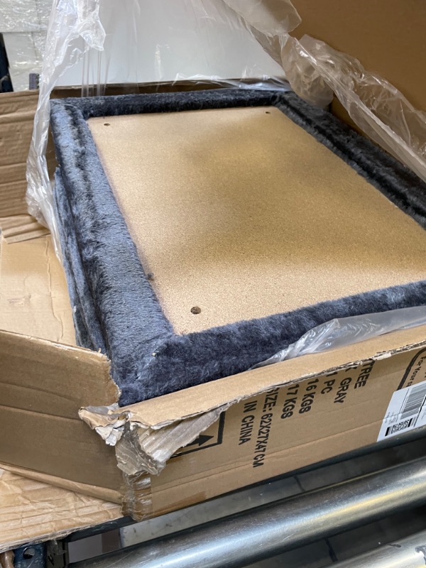 Photo 6 of NEGTTE Cat Tree Cat Tower for Indoor Cats, Multi-Level Cat Condo with Sisal Scratching Posts & Perches for Large Cats Kitten Play House Dark grey----- PACKAGING IS DAMAGED, ITEM IS NEW 
