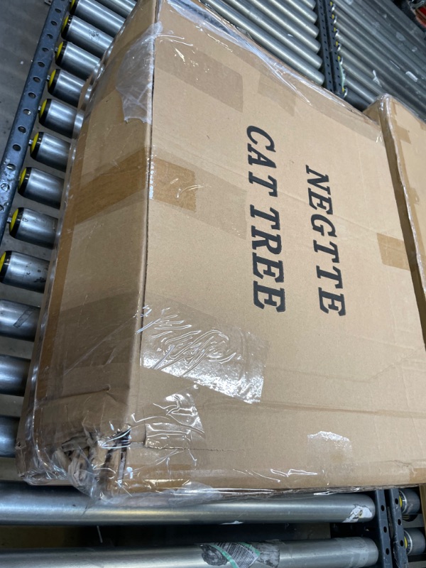 Photo 1 of NEGTTE Cat Tree Cat Tower for Indoor Cats, Multi-Level Cat Condo with Sisal Scratching Posts & Perches for Large Cats Kitten Play House Dark grey----- PACKAGING IS DAMAGED, ITEM IS NEW 
