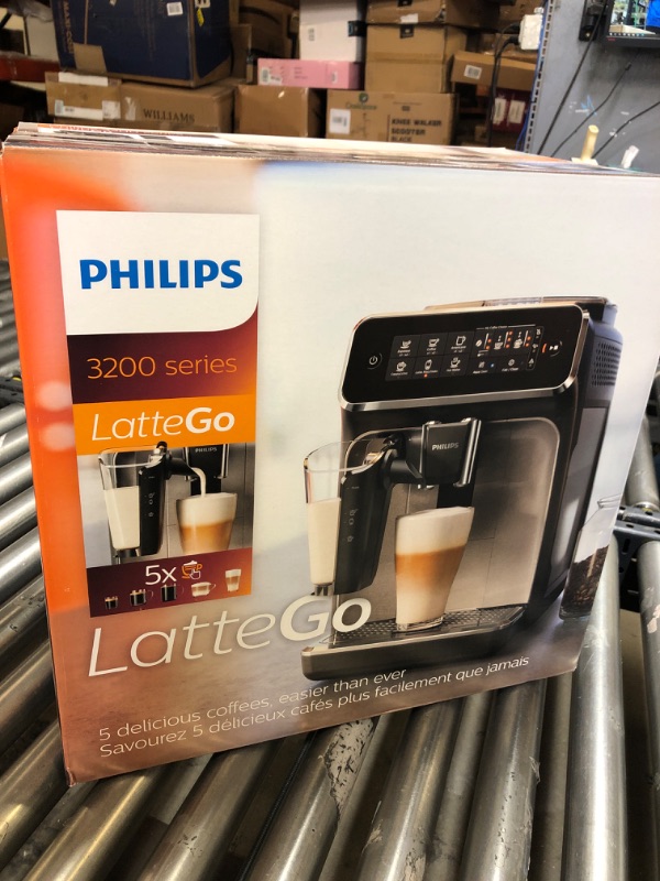 Photo 3 of Philips 3200 Series Fully Automatic Espresso Machine w/ LatteGo, Black, EP3241/54