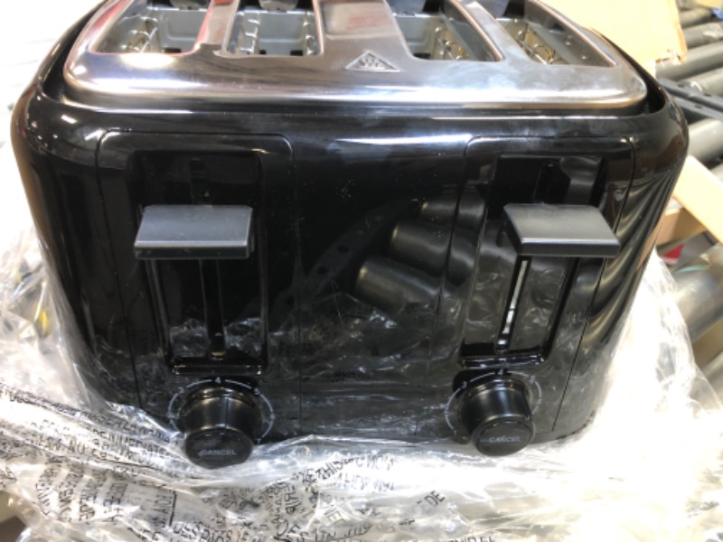Photo 1 of Proctor Silex 4 Slice Toaster with Extra Wide Slots, Cool-Touch Walls, Shade Selector, Toast Boost, Auto Shut-off and Cancel Button, Black (24215PS)