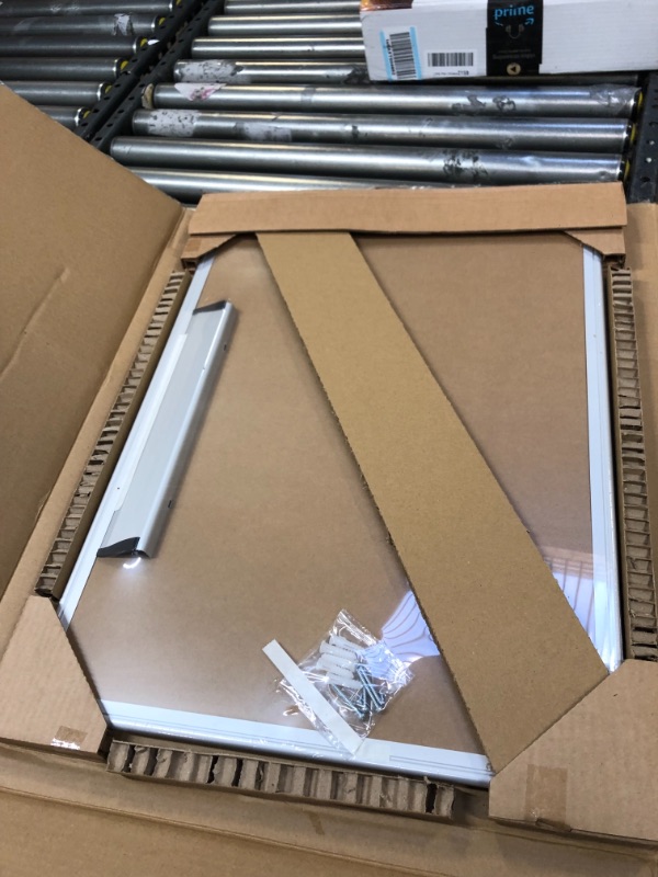 Photo 2 of Amazon Basics Magnetic Dry Erase White Board, 24 x 18-Inch Whiteboard - Silver Aluminium Frame 18"x24" Magnetic, Aluminum Frame