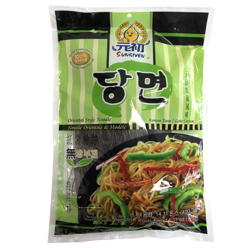 Photo 1 of 5---SUNGIVEN Sweet Potato Glass Noodles, Korean Vermicelli Pasta, Fat-free and Gluten-free, 100% Sweet Potato Starch, No Additive, No Alum inside, Holiday Gifts 14.11 Ounce   EXP JUL/21/2024
