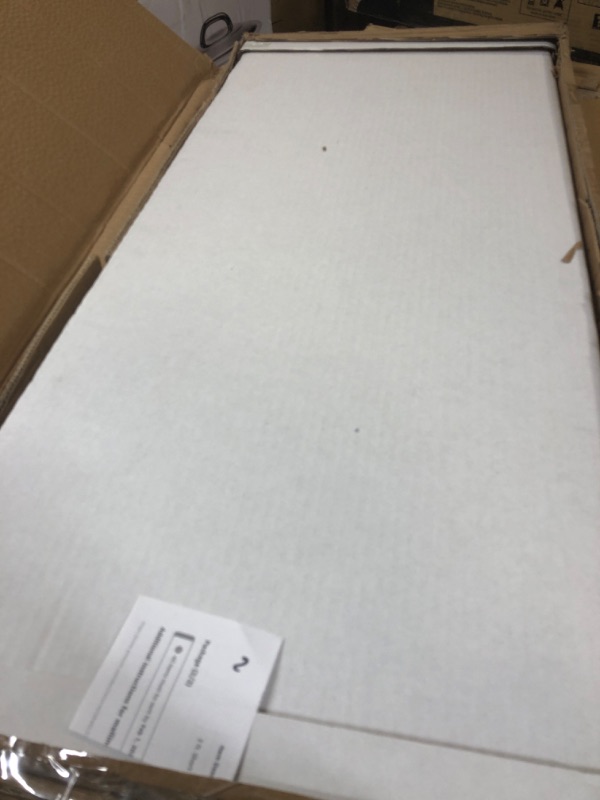Photo 2 of 3 ft. Short White Temporary Cardboard Folding Screen - 3 Panels