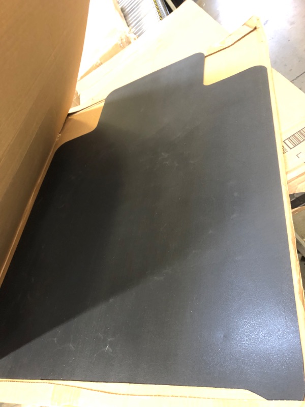 Photo 2 of black multisurface office chair mat with lip for haard floors and low pile carpets 36x48