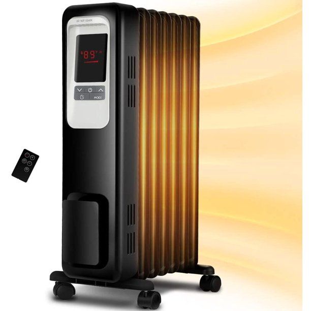 Photo 1 of Aireplus Space Heater, Aireplus 1500W Oil Filled Radiator Electric Heater, Indoor, Timer