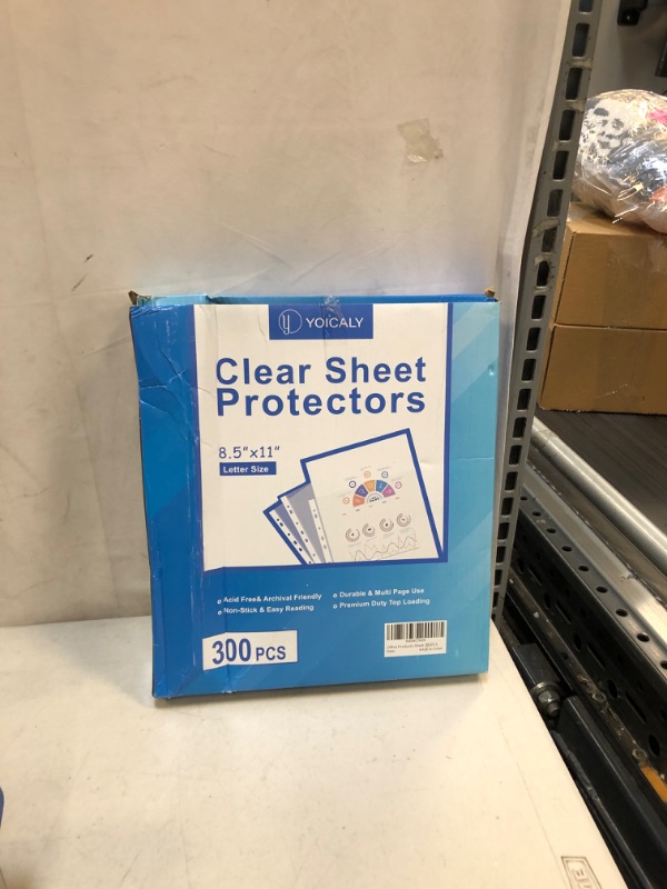 Photo 2 of 300 Pcs Clear Sheet Protectors for 3 Ring Binder, Page Protectors 8.5 x 11, Top Loading Document Protectors, Plastic Sleeves for Binders for Multiple Photos or Printing Paper.
