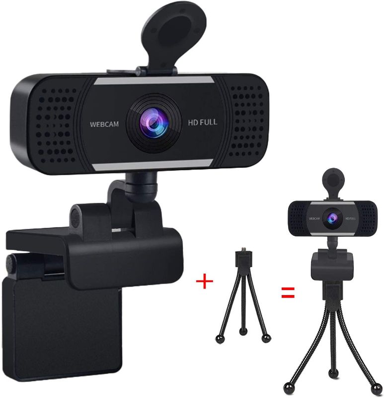 Photo 1 of 1080P Webcam HD Web Camera, HD Webcam with Microphone & Privacy Cover Laptop Desktop Full HD Camera Video Webcam for Recording/Calling/Conferencing/Gaming/Teams
