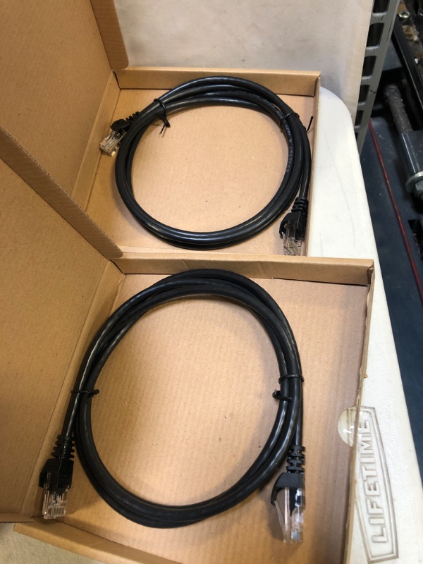 Photo 3 of Amazon Basics RJ45 Cat-6 Gigabit Ethernet Patch Internet Cable - 5 Foot
2 PACK 