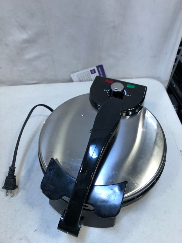 Photo 4 of 10inch Roti Maker by StarBlue with FREE Roti Warmer - The automatic Stainless Steel Non-Stick Electric machine to make Indian style Chapati, Tortilla, Roti AC 110V 50/60Hz 1500W